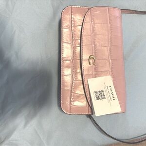 Coach Purple and Gold Crossbody Bag with Luxurious Design